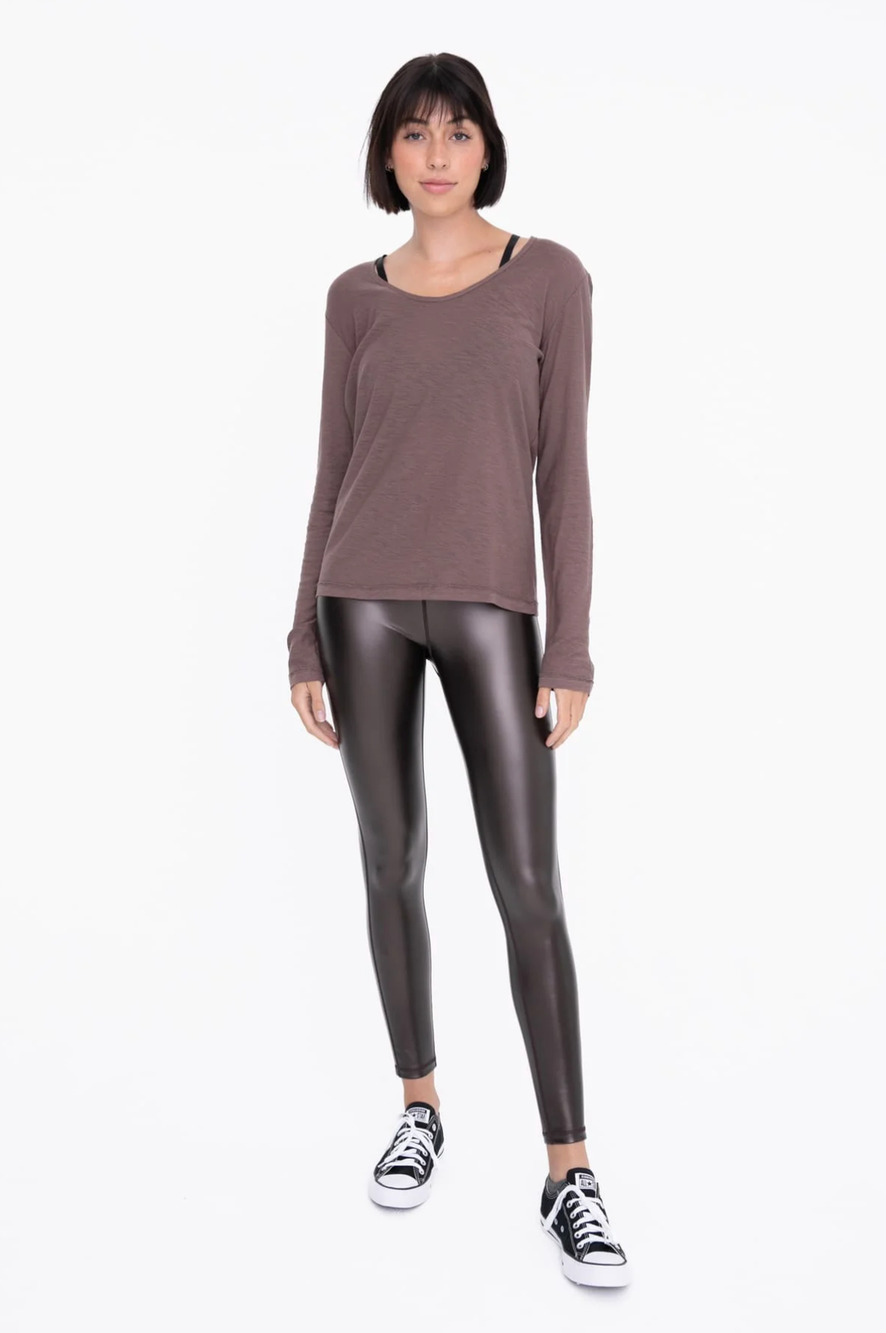 Glossy Liquid High-Waist Leggings